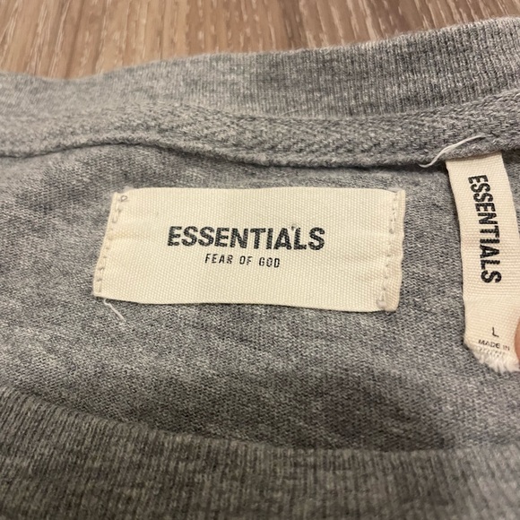 Essentials Fear of God Gray Long Sleeve Shirt Large - Picture 3 of 5